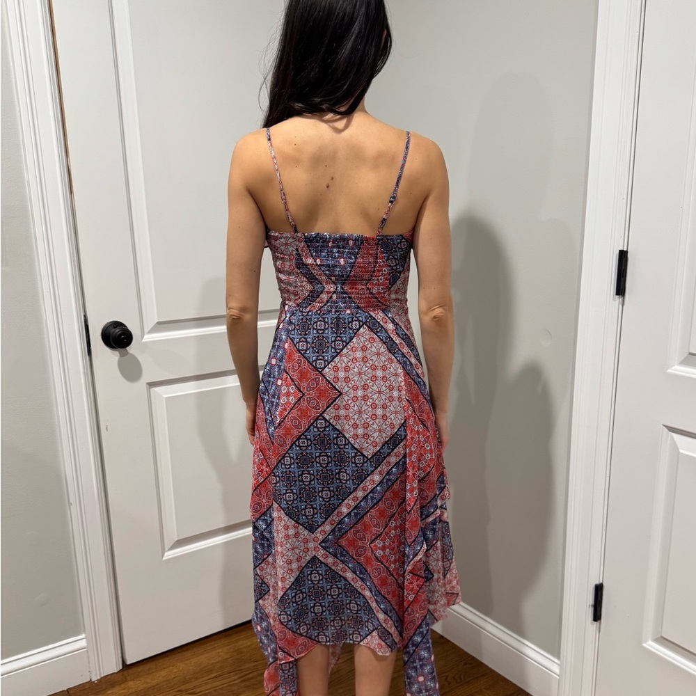 Jessica Simpson Red and Blue High Low Dress